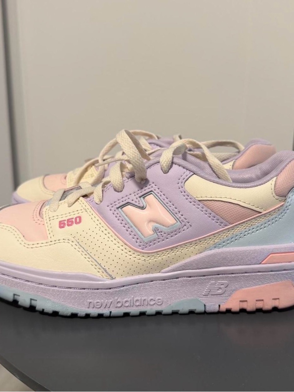 New Balance Pastel Pink, Lavender & Cream 550 Sneakers